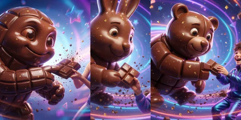 Modern 3D Chocolate Advertisements generated by undefined