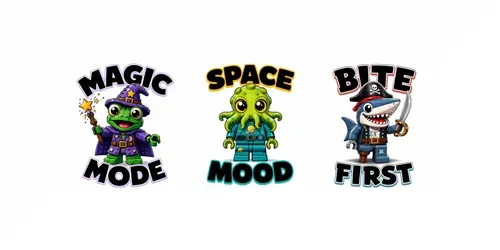Cute Lego Monster Quotes generated by chatgpt-image