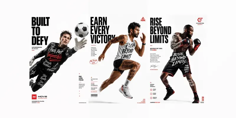 Bold Typography Sports Ads generated by undefined
