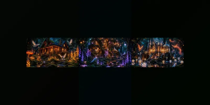 Whimsical Enchanted Cottage Art Assets generated by undefined
