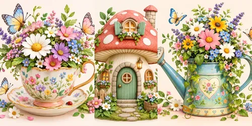 Whimsical 3D Garden Treasures generated by chatgpt-image