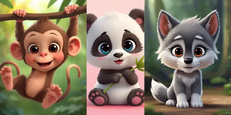 Cute Baby Animals Cartoons