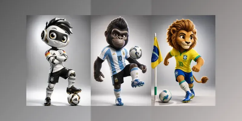 3D Football Mascots In Fifa Style generated by undefined