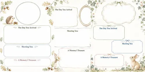 Woodland Baby Birth Story Keepsakes generated by chatgpt-image