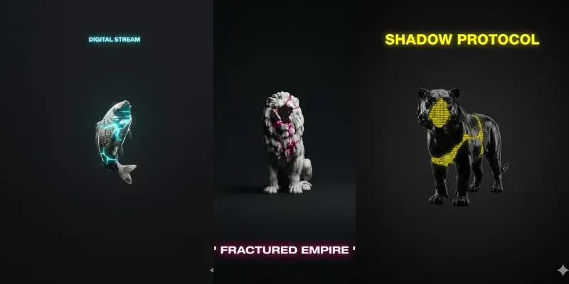 Cyberkintsugi Shattered Beast Prints generated by undefined