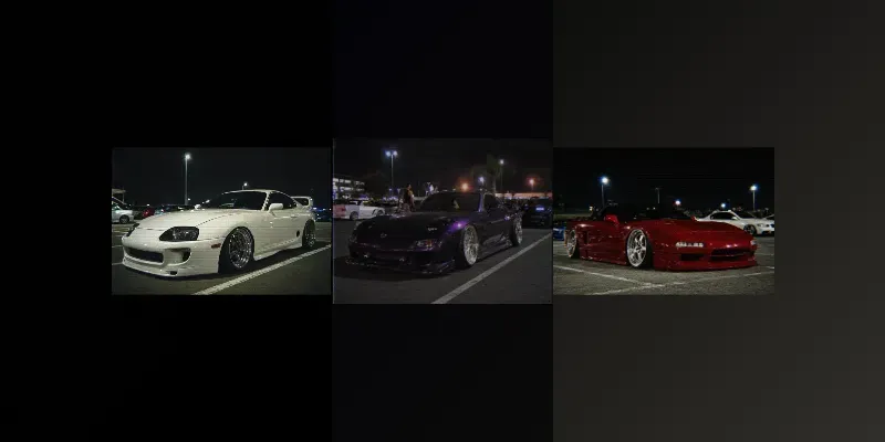Retro VHS Night Car Meets generated by undefined