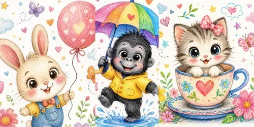 Cute Storybook Animal Art generated by chatgpt-image