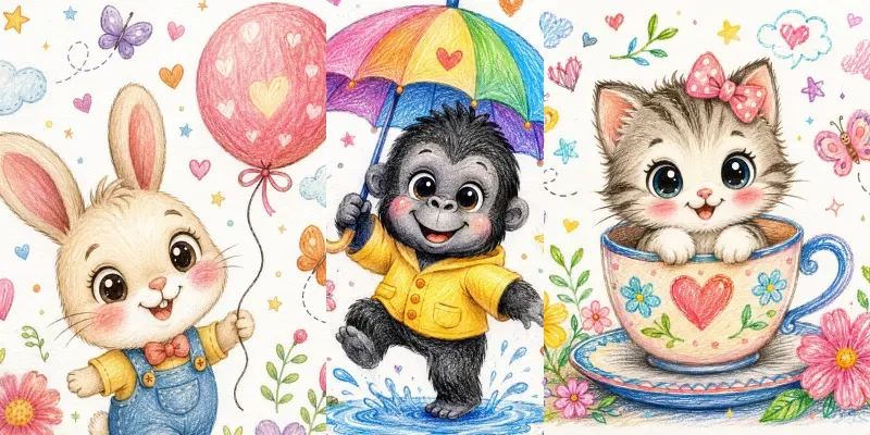 Cute Storybook Animal Art generated by undefined