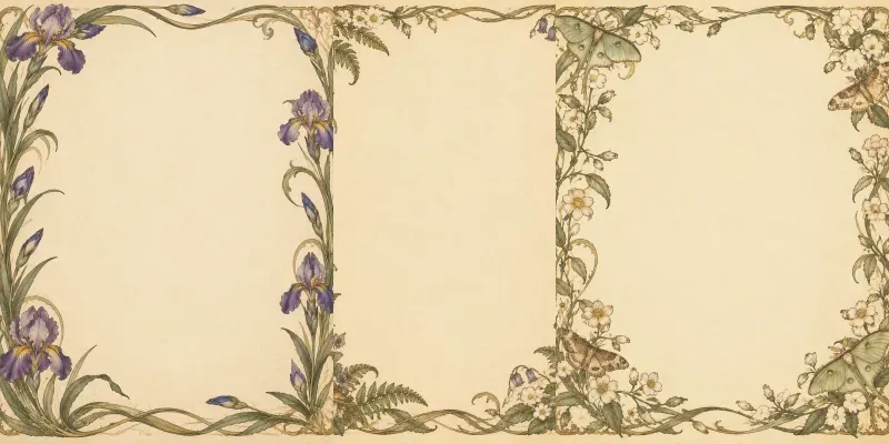 Art Nouveau Journal Page Borders