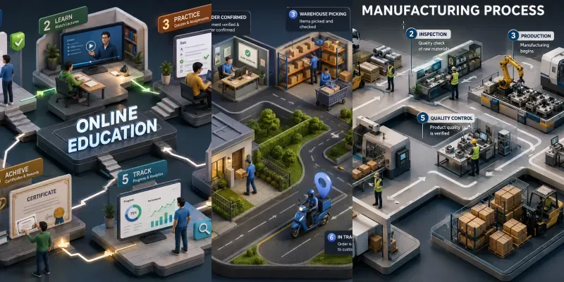 3D Isometric Workflow World Generator generated by undefined