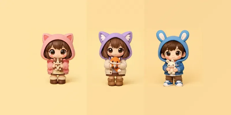 Cute 3d Chibi Character generated by undefined
