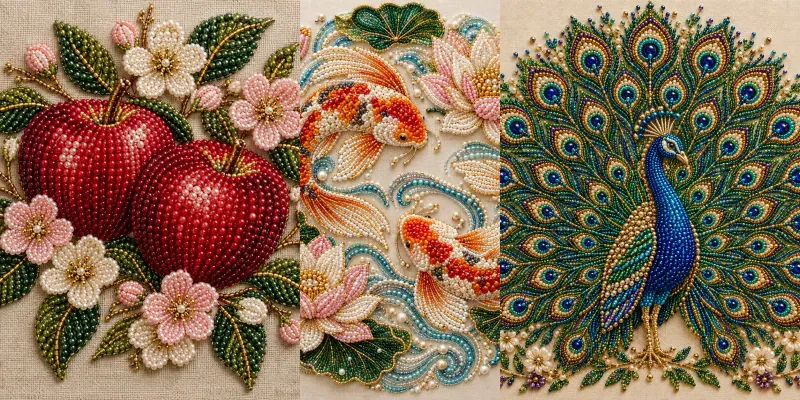 Luxury Pearl Bead Embroidery