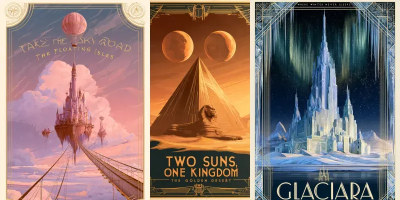 Fantasy Travel Poster Art Generator