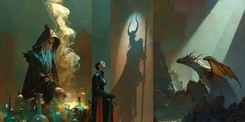 Retro Dark Fantasies generated by undefined