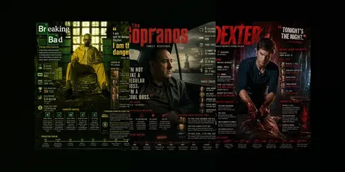 Iconic Tv Series Infographic Posters generated by chatgpt-image