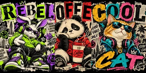 Retro Pop Art Animal Tshirt Designs generated by chatgpt-image
