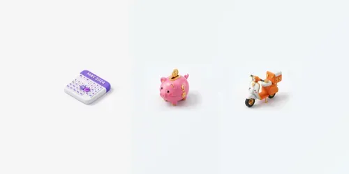 3D Glossy Clay App Icon Creators generated by gemini-image