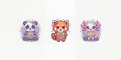 Cute Animal Stickers generated by gemini-image