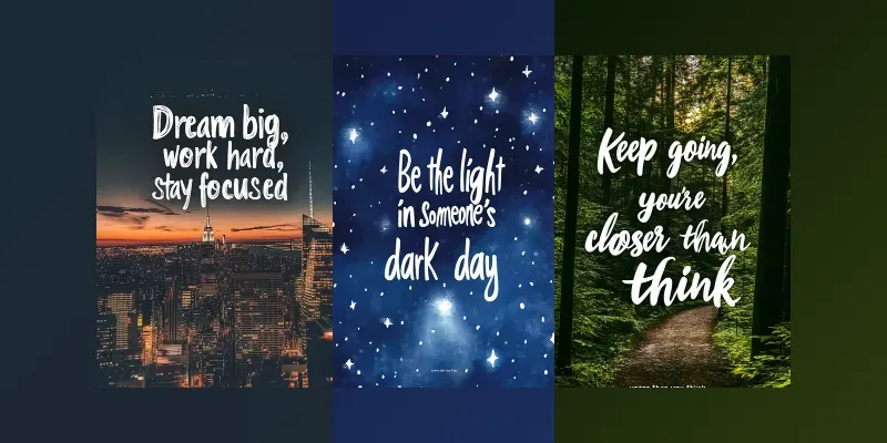 Inspirational Quotes Wallpapers generated by undefined