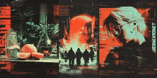 Glitch Retro Posters generated by midjourney