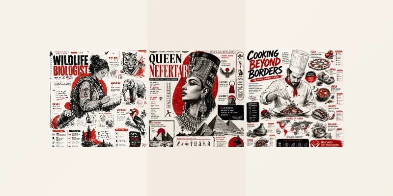 Bold Red Editorial Infographics generated by undefined