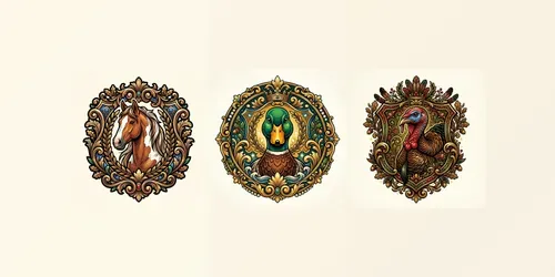 Farm Friends Emblems generated by gemini-image
