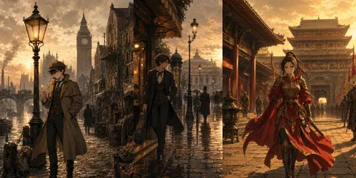 Anime Heroes In Real Historic Cities generated by chatgpt-image