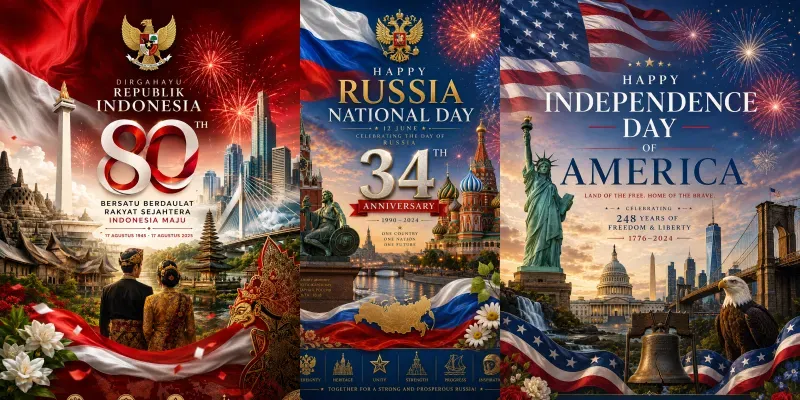 Country Anniversary Poster Ais generated by undefined