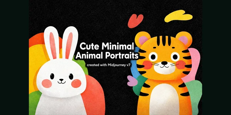 Cute Minimal Animal Portraits generated by undefined