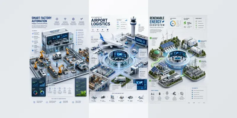 Premium 3D Information Visualizations generated by undefined