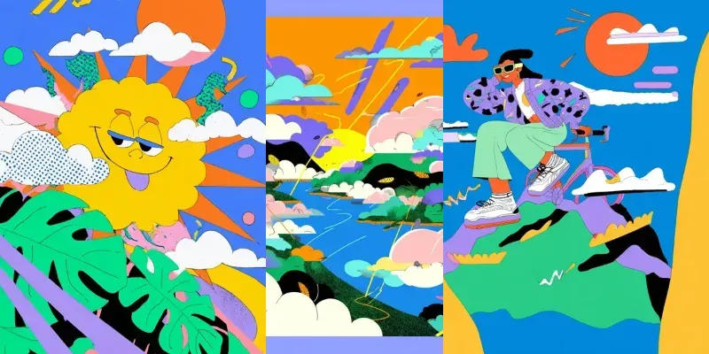 Popvibe Retro 90s Illustration generated by undefined