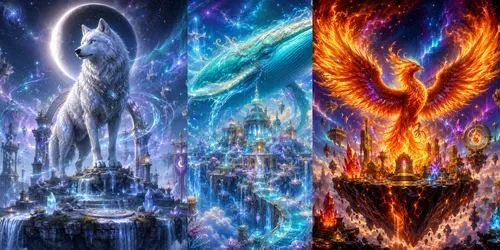Mystical Elemental Sky Realms generated by chatgpt-image