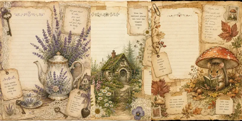 Cottagecore Fairytale Junk Journals generated by undefined