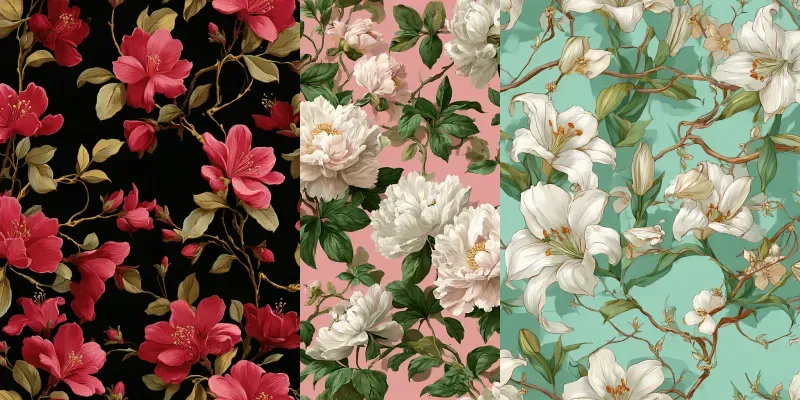 Luxury Floral Repeat Seamless Patterns