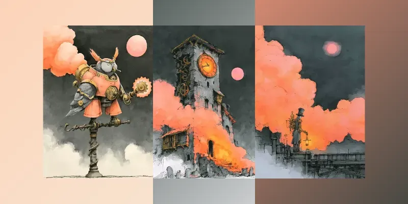 Moonlit Steam Steampunk generated by undefined