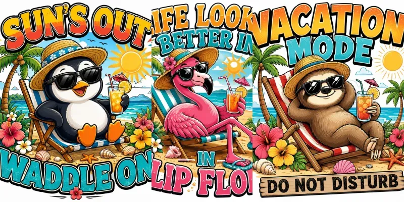 Funny Summer Beach Tees generated by undefined