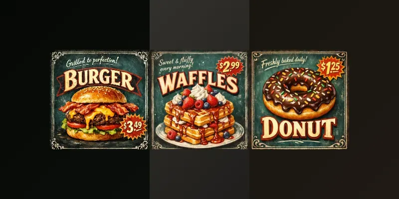 Vintage Chalkboard Food Poster Generator generated by undefined