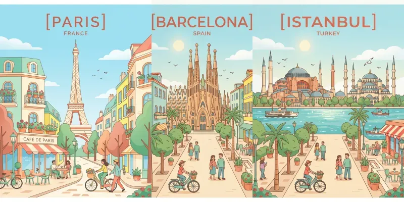 Minimalist Travel Posters generated by undefined