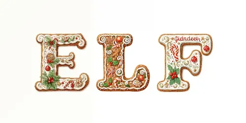 Christmas Gingerbread Alphabet Letters generated by midjourney