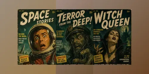 Vintage Pulp Covers generated by chatgpt-image