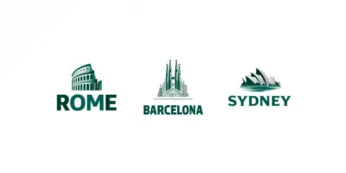 Modern City Landmark Logo Generator generated by midjourney