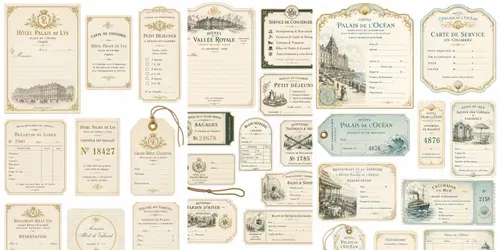 Grand Hotel Vintage Ephemera generated by chatgpt-image