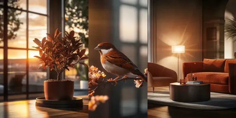 Elegant Sunset Interior Photography generated by undefined