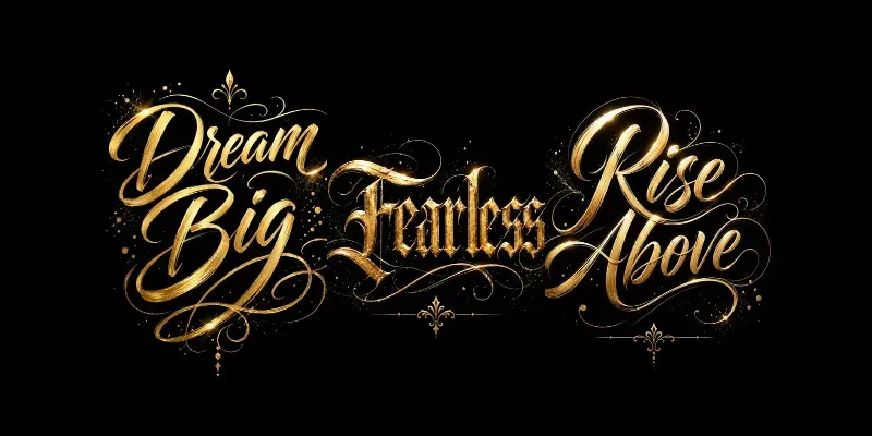 Luxury Calligraphy Text Designs generated by undefined