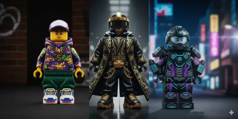 Lego Streetwear Minifigure Studio Shots generated by undefined