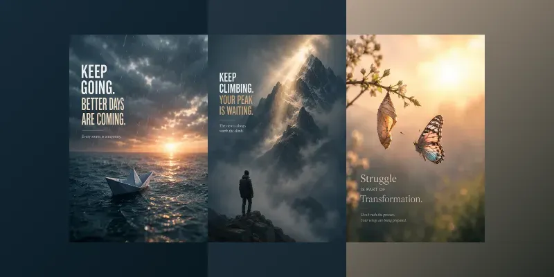 Motivational Editorial Posters generated by undefined