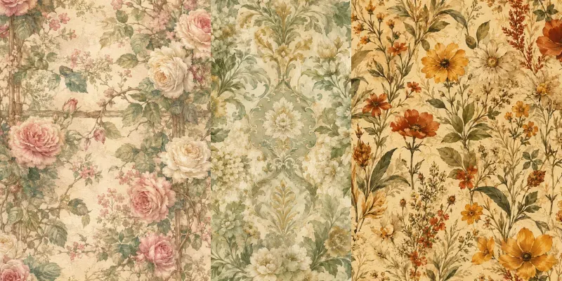 Painted Garden Seamless Floral Patterns generated by undefined