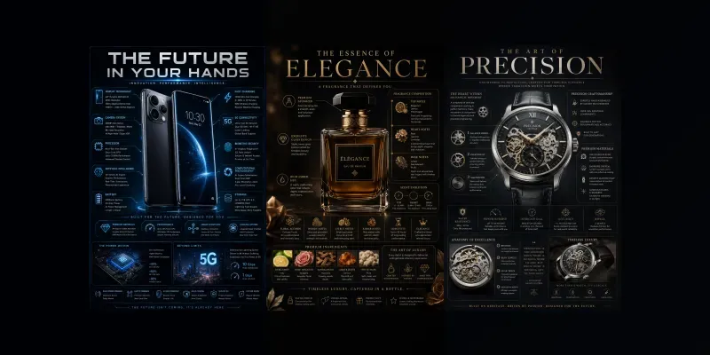 Cinematic Infographic Posters generated by undefined