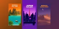 Global Vector Travel Poster Series grok-video prompt mini thumbnail