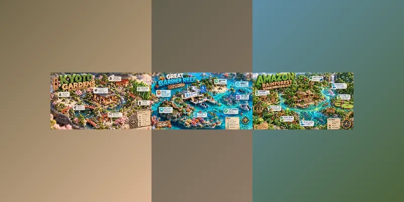 3D Isometric Travel Map Infographics